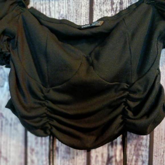 Off the shoulder blouse with shirred sides sz xl - Picture 4 of 6